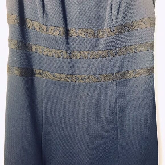 Adrianna Papell Women's Navy Blue Knee Length Cap Sleeve‎ Dress Size 18W - Picture 5 of 8